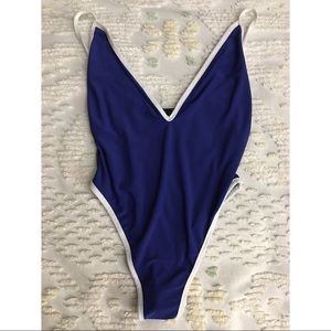 Blue & White Bodysuit